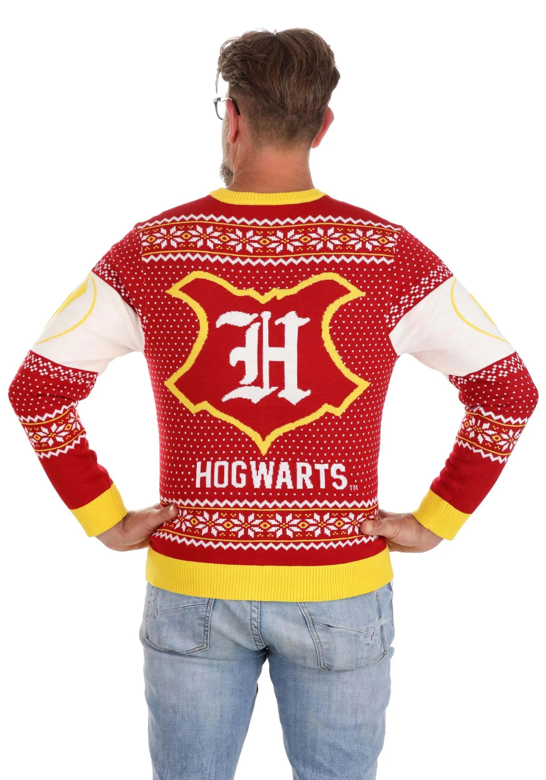 Harry Potter Hogwarts Ugly Christmas Cardigan For Adults - Image 2