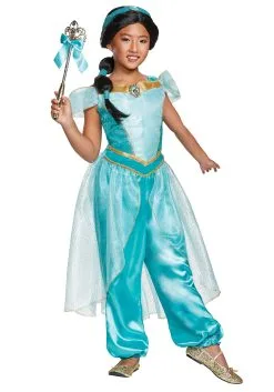 Aladdin Animated Deluxe Jasmine Costume For Girls