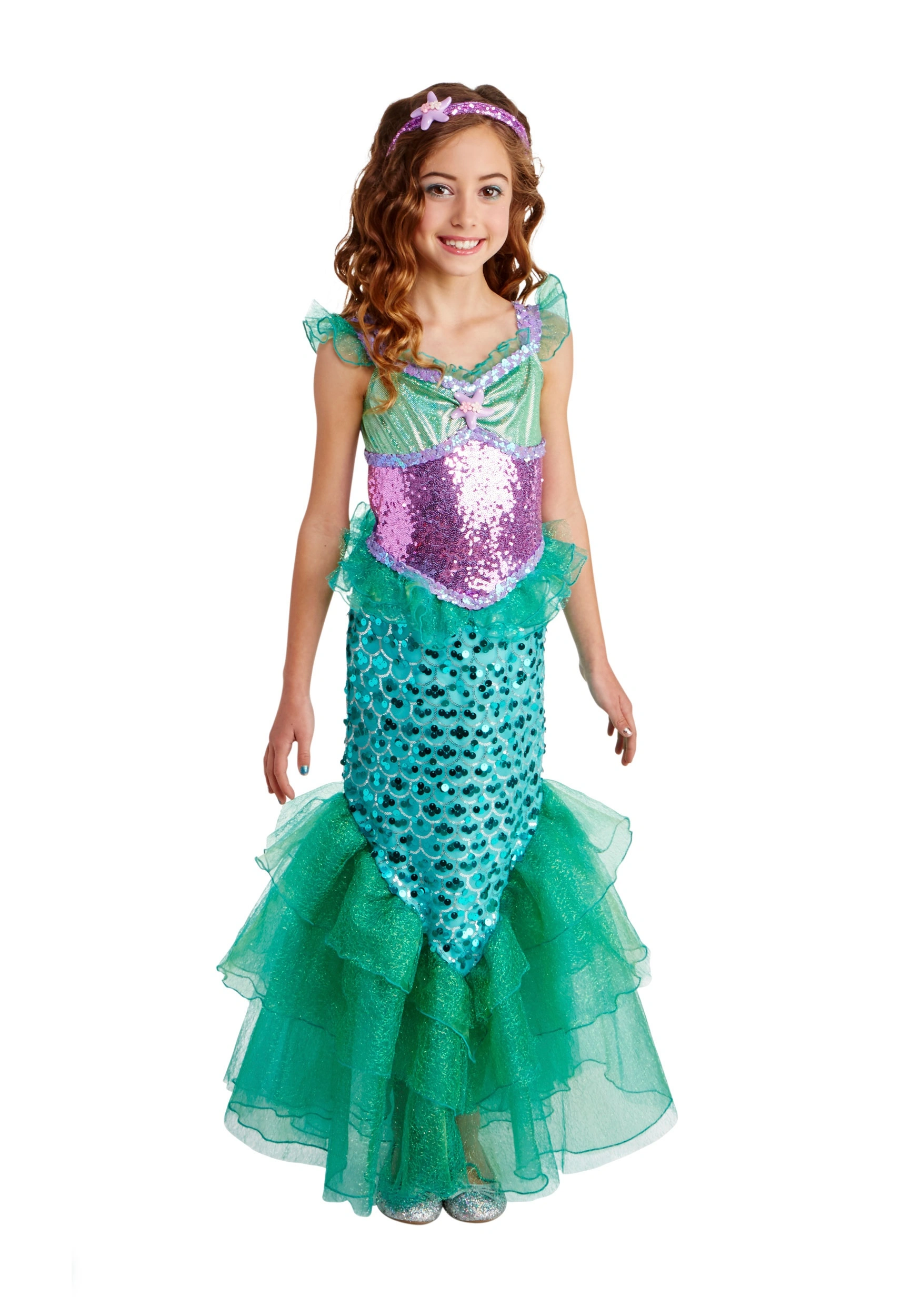 Blue Seas Mermaid Deluxe Girls Costume.