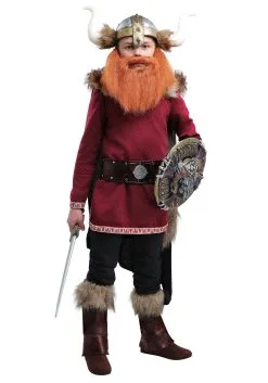 Burgundy Viking Boy's Costume