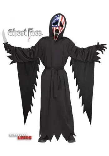 Child Patriotic Ghost Face Costume