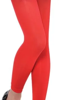 Girl's Red Footless Tights