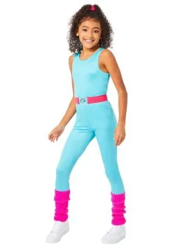 Classic Aerobic Barbie Costume For Girls