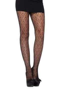 Deco Black Lace Tights For Women