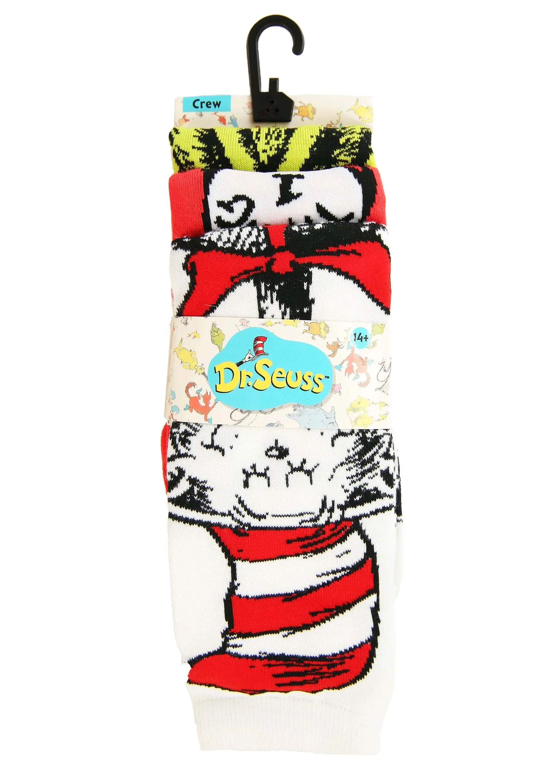 Dr. Seuss Characters Crew Sock Set Adult 3 Pairs - Image 2