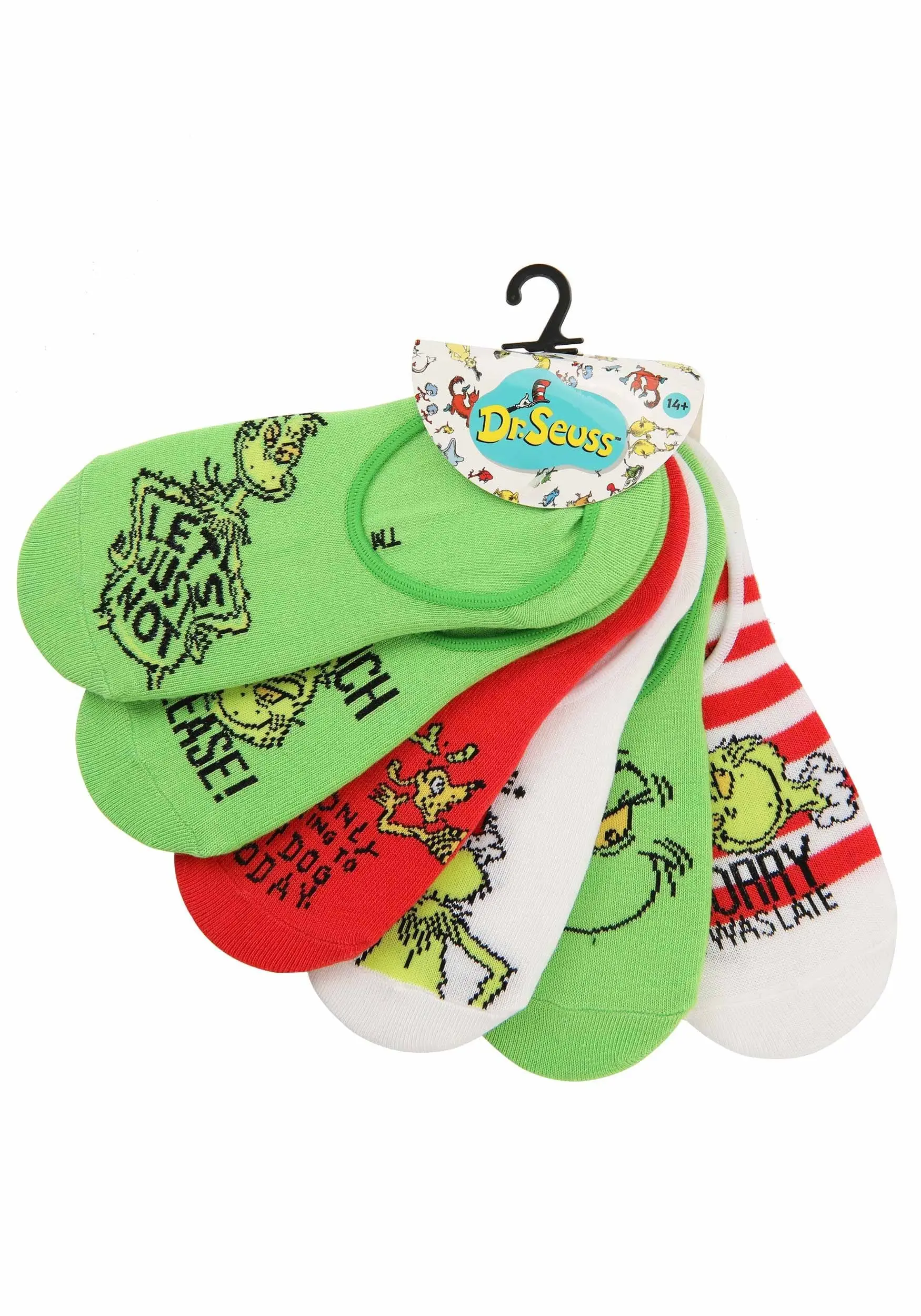 Dr. Seuss Grinch 6-Pack No-Show Socks - Image 2