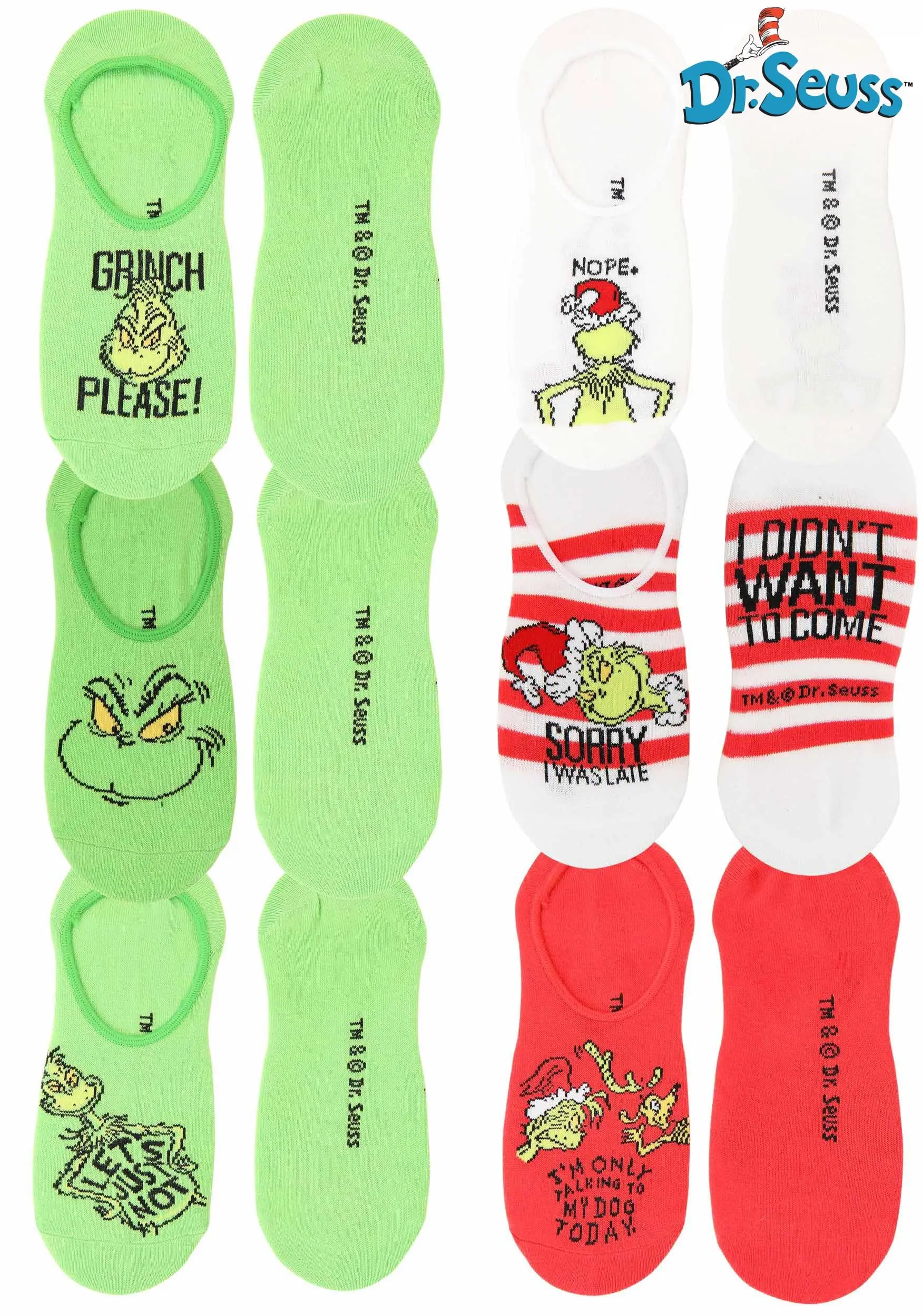 Dr. Seuss Grinch 6-Pack No-Show Socks