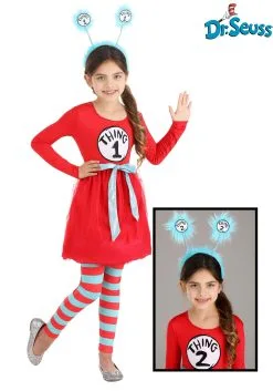 Dr. Seuss Thing 1 & 2 Costume For Girls