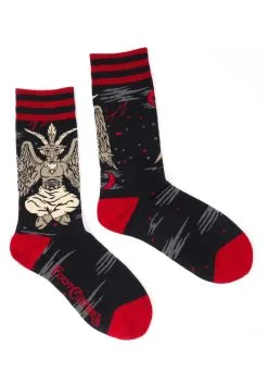 Evil AF Baphomet Socks For Adults
