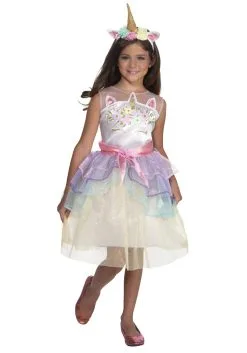 Dashing Unicorn Dress Costume For Kids