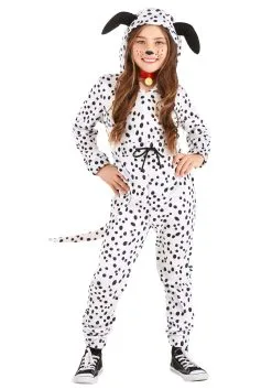Cozy Dalmatian Jumpsuit Costume For Girls
