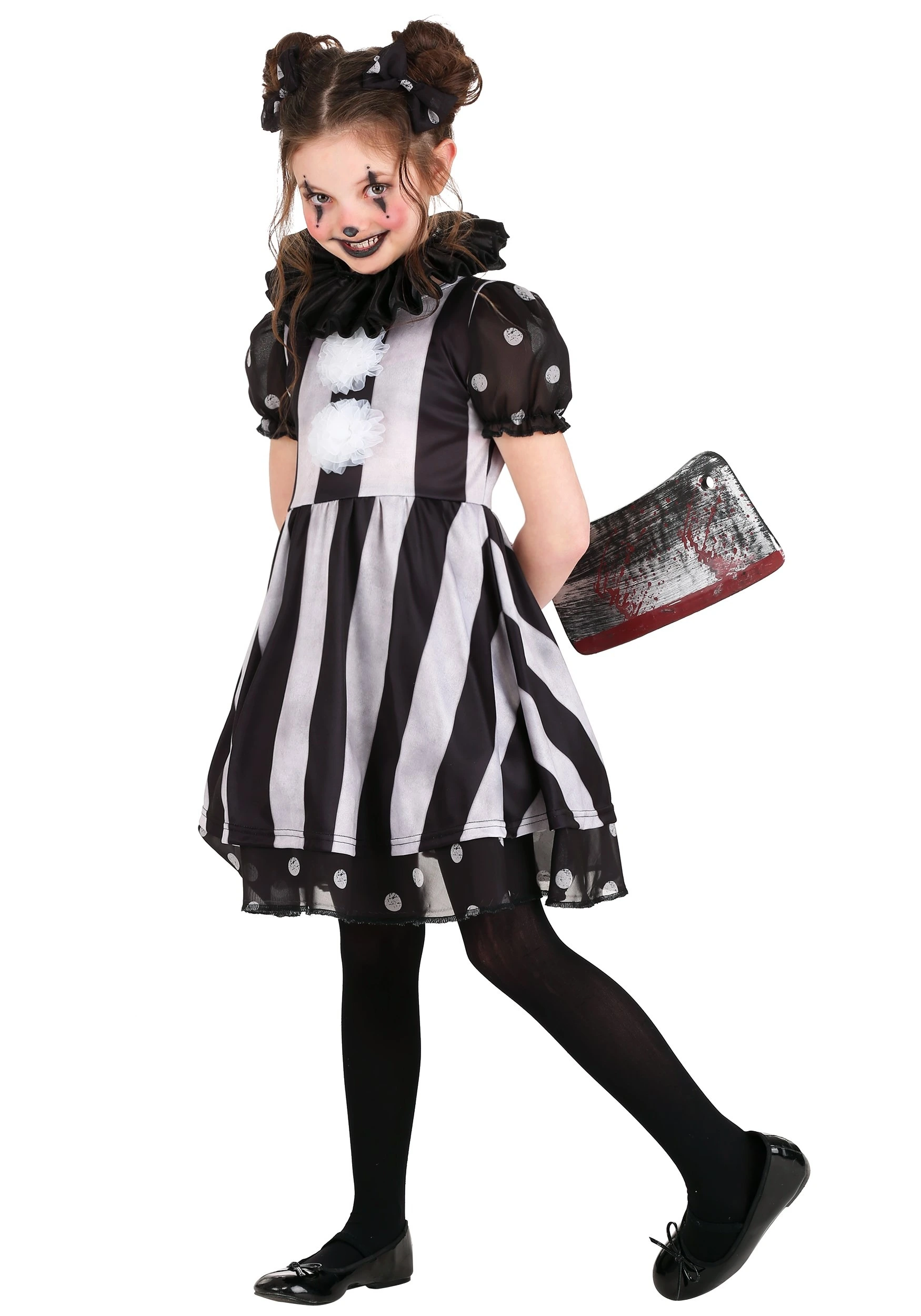 Dark Circus Clown Girl's Costume - Image 2