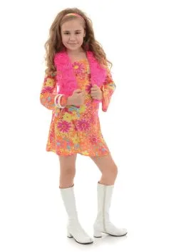 Girl's Flower Power 70s Costume