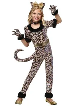 Girl's Leopard Jumpsuit Costume