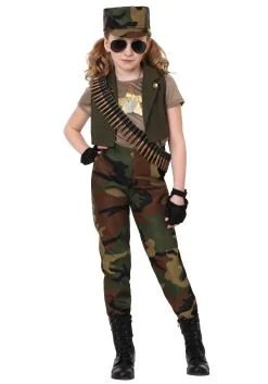 Girl's Military Commander Costume