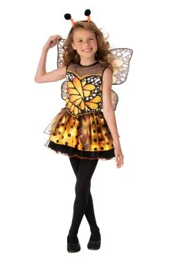 Girls Orange Monarch Butterfly Costume