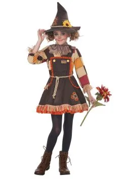 Patchwork Scarecrow Costume For Girls
