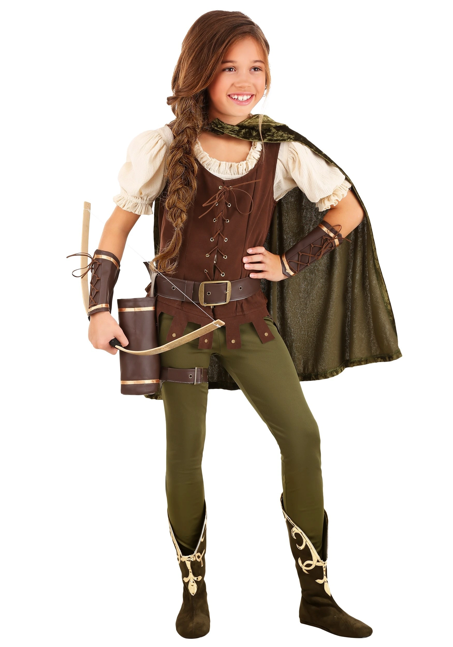 Girls Robin Hood Costume - Image 3