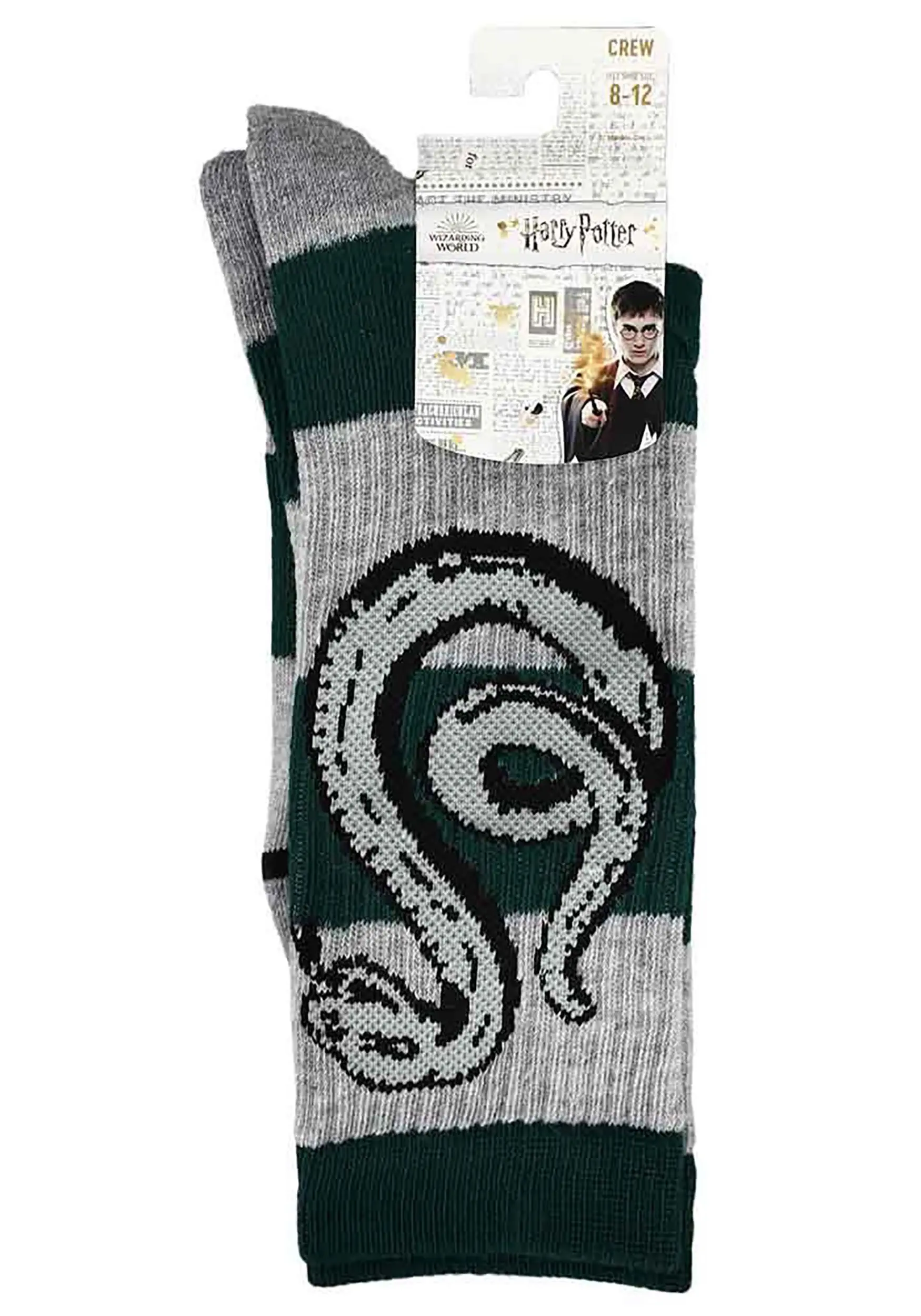 Harry Potter Slytherin Stripe Rugby Crew Socks - Image 3