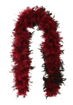 Heavy Weight Boa Black With Burgundy Tips