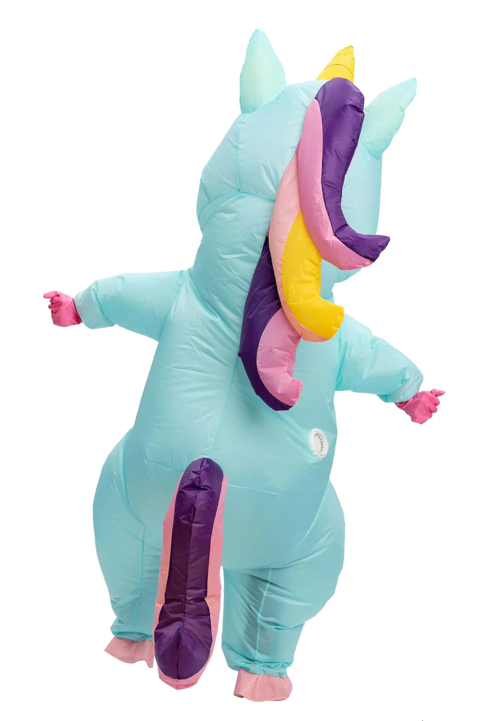 Inflatable Blue Unicorn Costume For A Child - Image 2