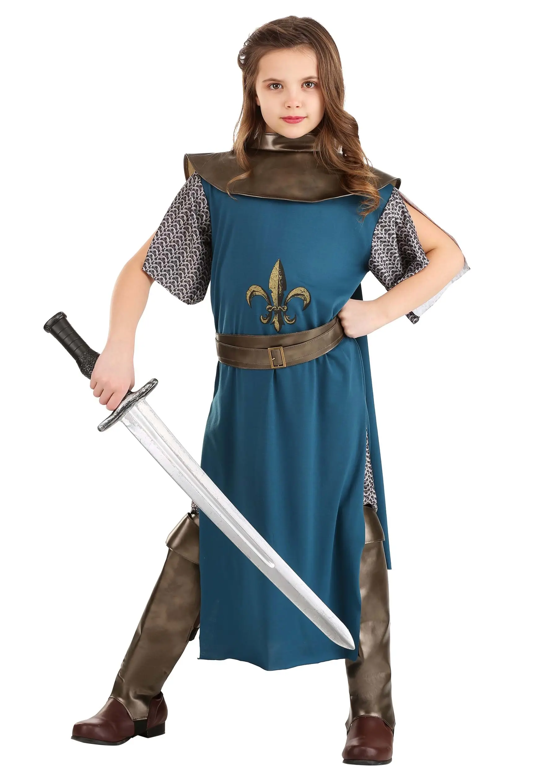 Brave Joan Of Arc Costume For Kid's