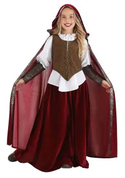 Deluxe Red Riding Hood Costume For Girls
