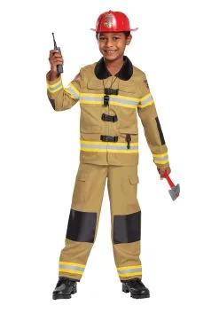 Firefighter Prestige Costume For Kids