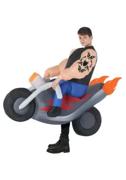 Hells Biker Inflatable Kids Costume