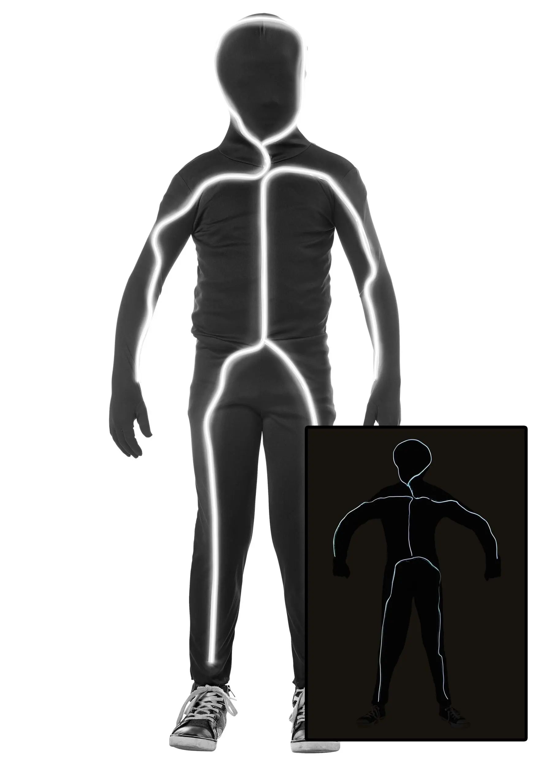 Light Up Stick Figure Costume For Kids