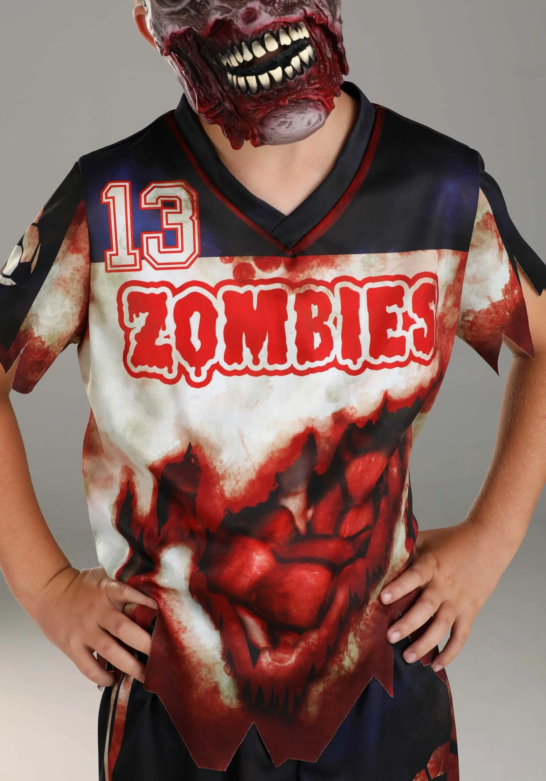 Zombie Soccer Player Costume For Kids - Image 3