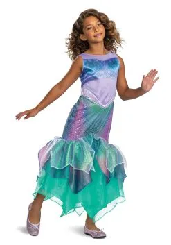 Girl's Little Mermaid Live Action Deluxe Ariel Costume Dress