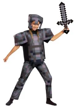 Minecraft Netherite Armor Deluxe Costume For Kids