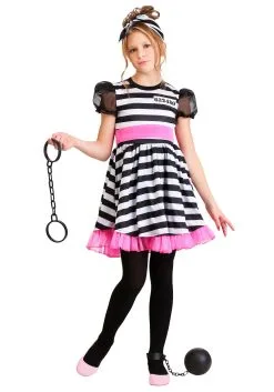 Girl's Glam Prisoner Costume
