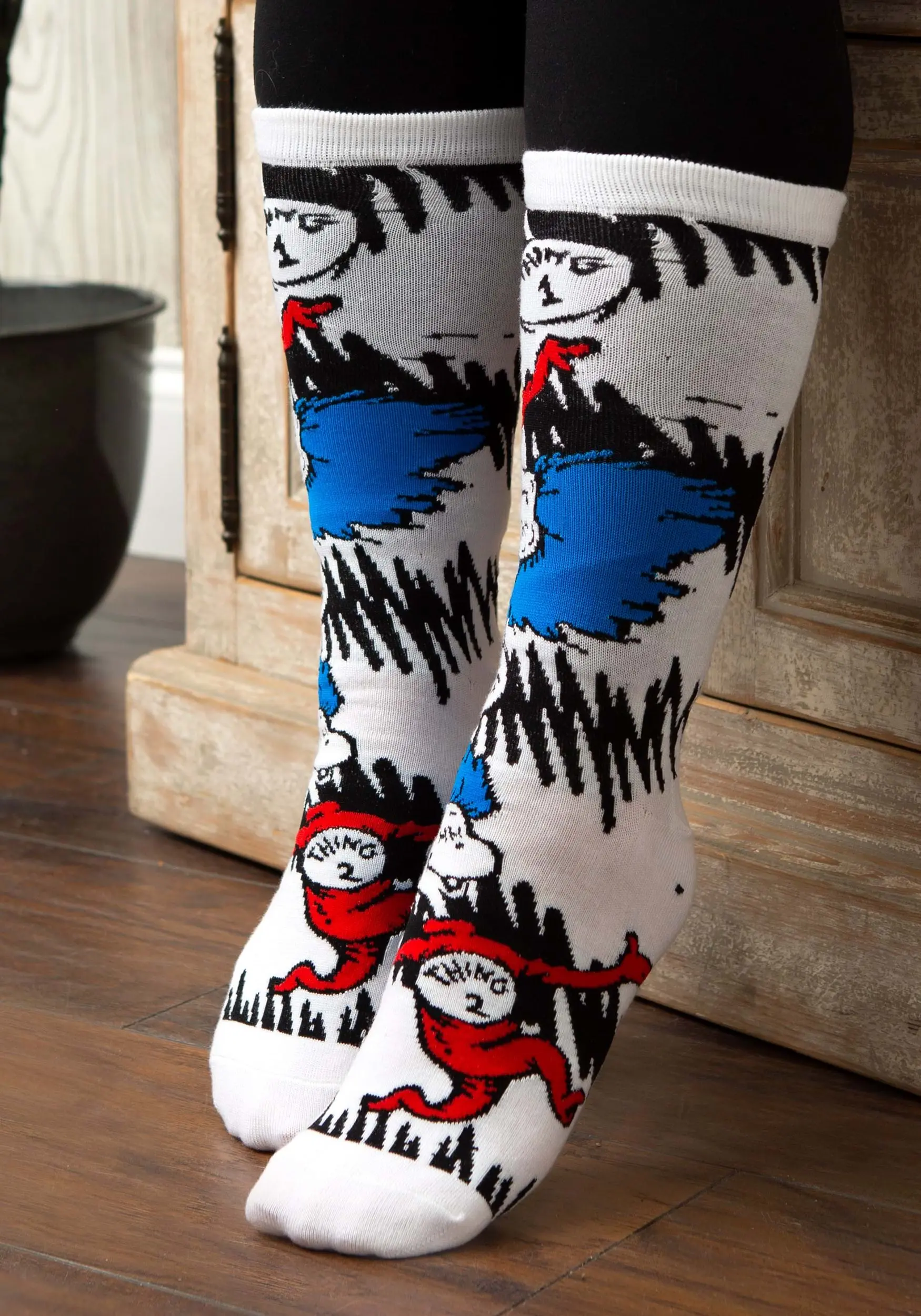 The Cat In The Hat Adult Crew Sock Set - Image 2