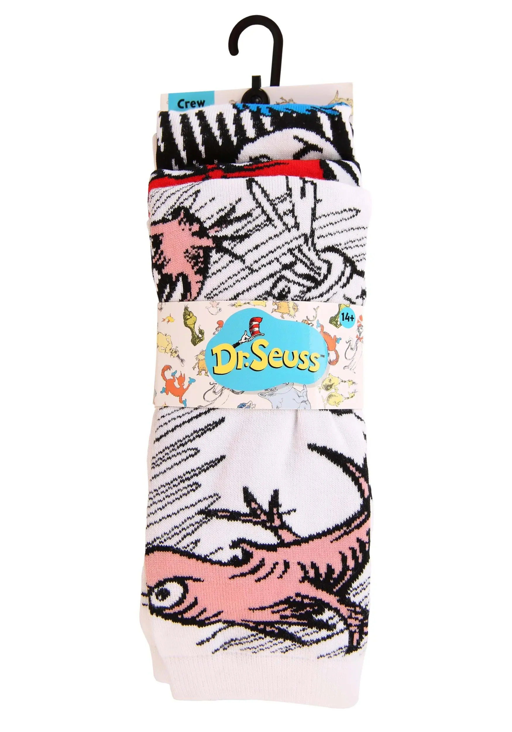 The Cat In The Hat Adult Crew Sock Set - Image 5