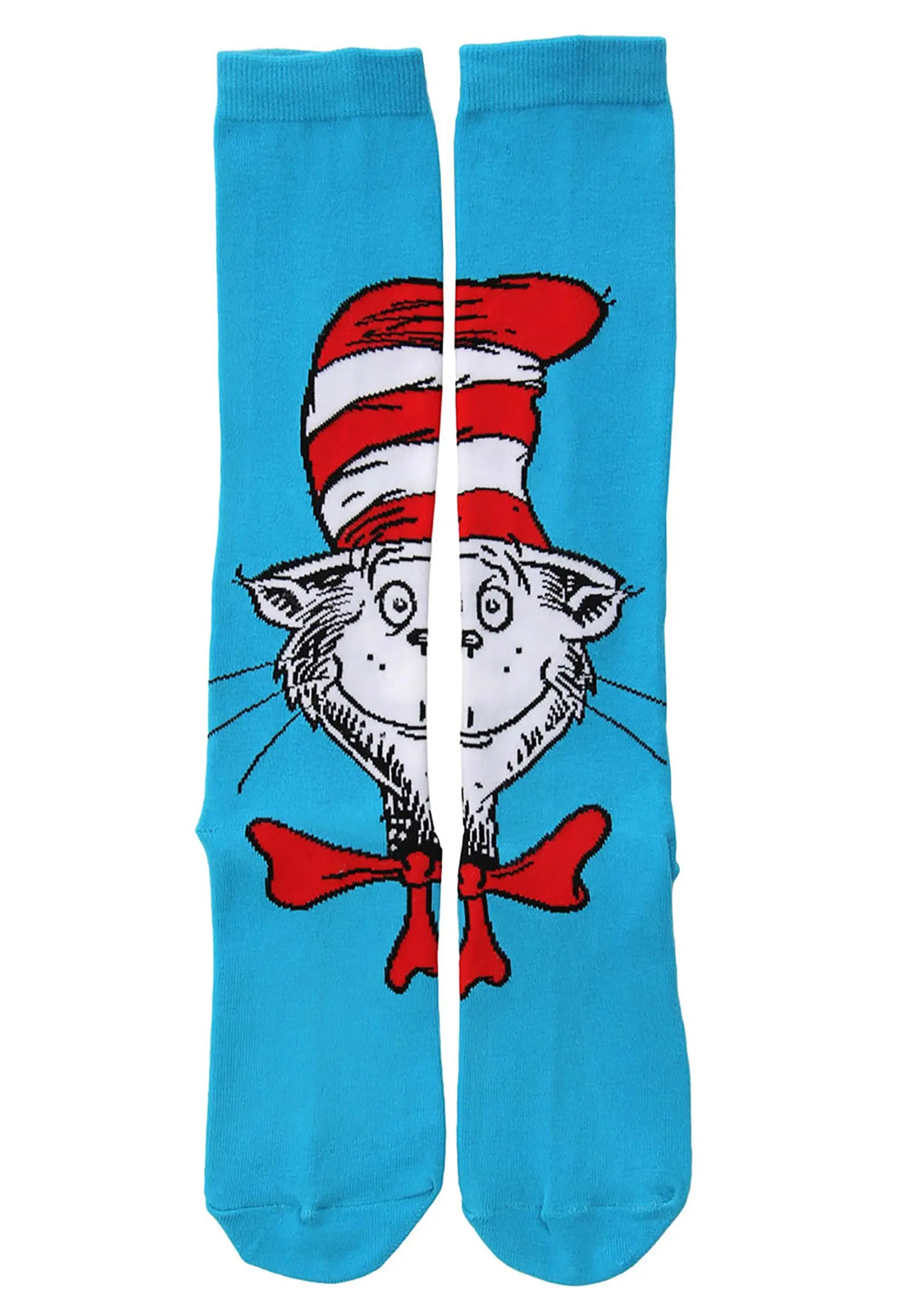 The Cat In The Hat | Knee High Costume Socks - Image 2