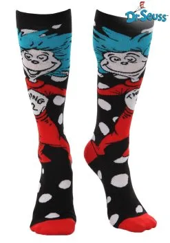 Thing 1 & Thing 2 Knee High Costume Socks