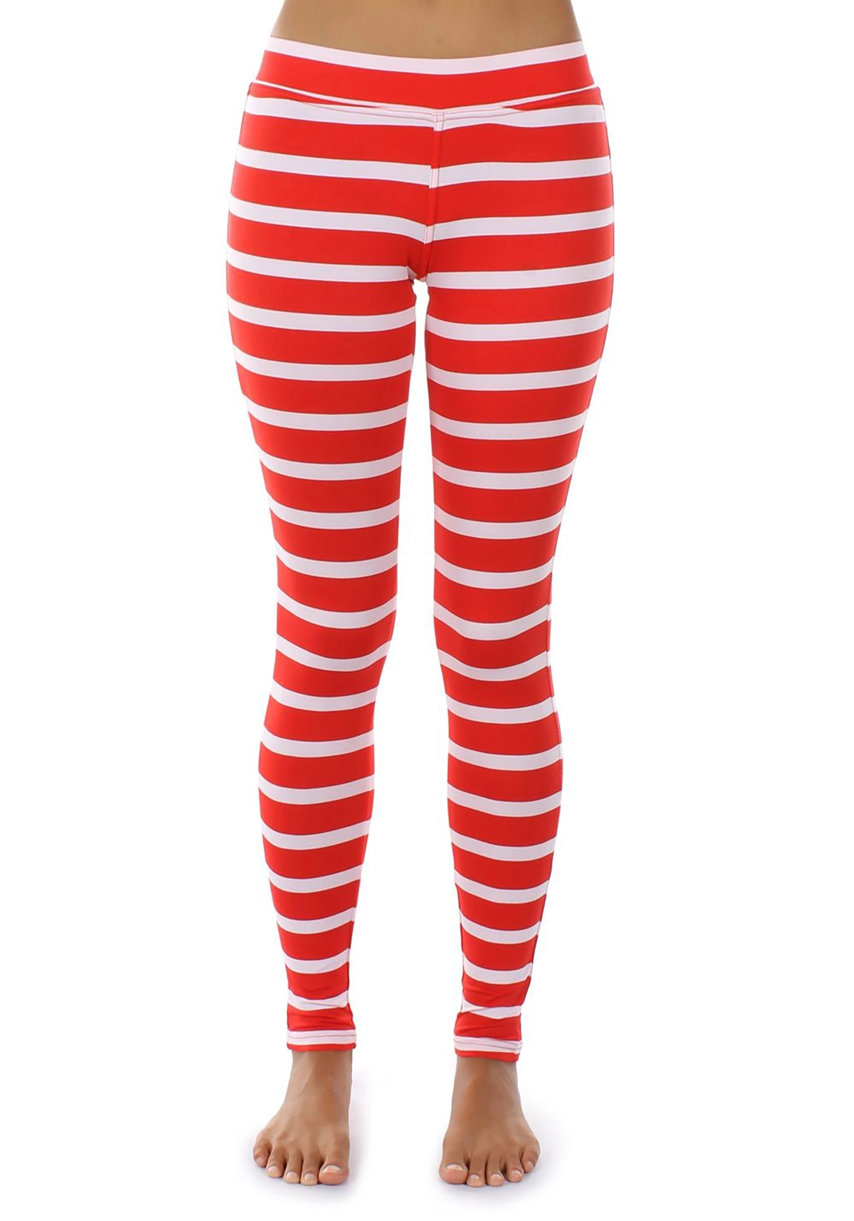 Women's Tipsy Elves Red Stripe Leggings