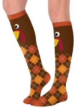 Adult Turkey Knee High Socks