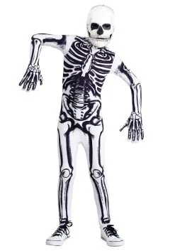 Kids White Skeleton Costume
