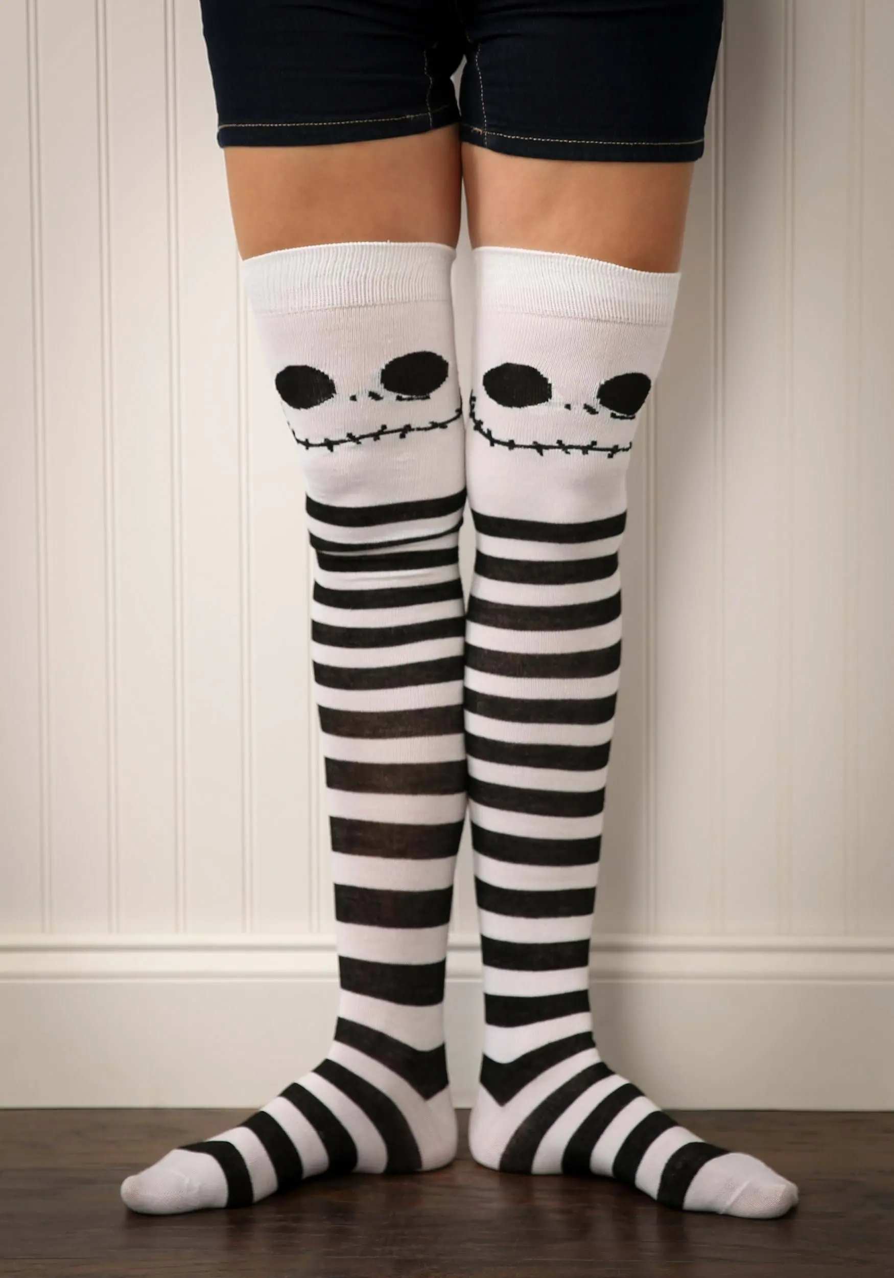 Nightmare Before Christmas Jack Skellington Thigh High Womens Socks - Image 2