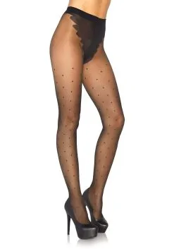 Sheer Polka Dot Women's Tights